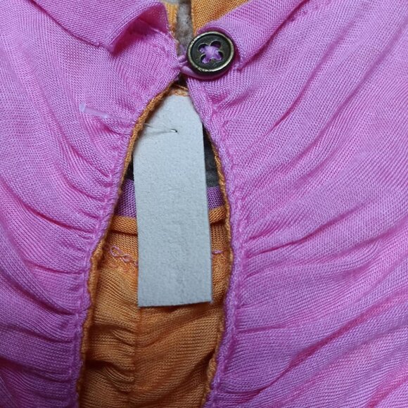 NWT PILCRO ANTHROPOLOGIE Ruched Reversible Tank In Pink/Orange, Medium, $68 - Picture 6 of 12